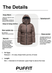 Hooded Puffer Jacket Splashproof