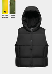 Winter Warmer  Hooded Puffer Gilet Splashproof