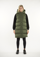 Winter Warmer Slim Long Puffer Gilet Splashproof