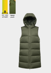 Winter Warmer Slim Long Puffer Gilet Splashproof