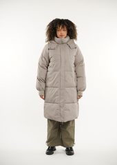 Plus Classic Hooded Long Puffer Coat Splashproof